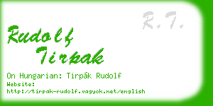 rudolf tirpak business card