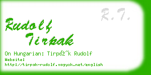 rudolf tirpak business card